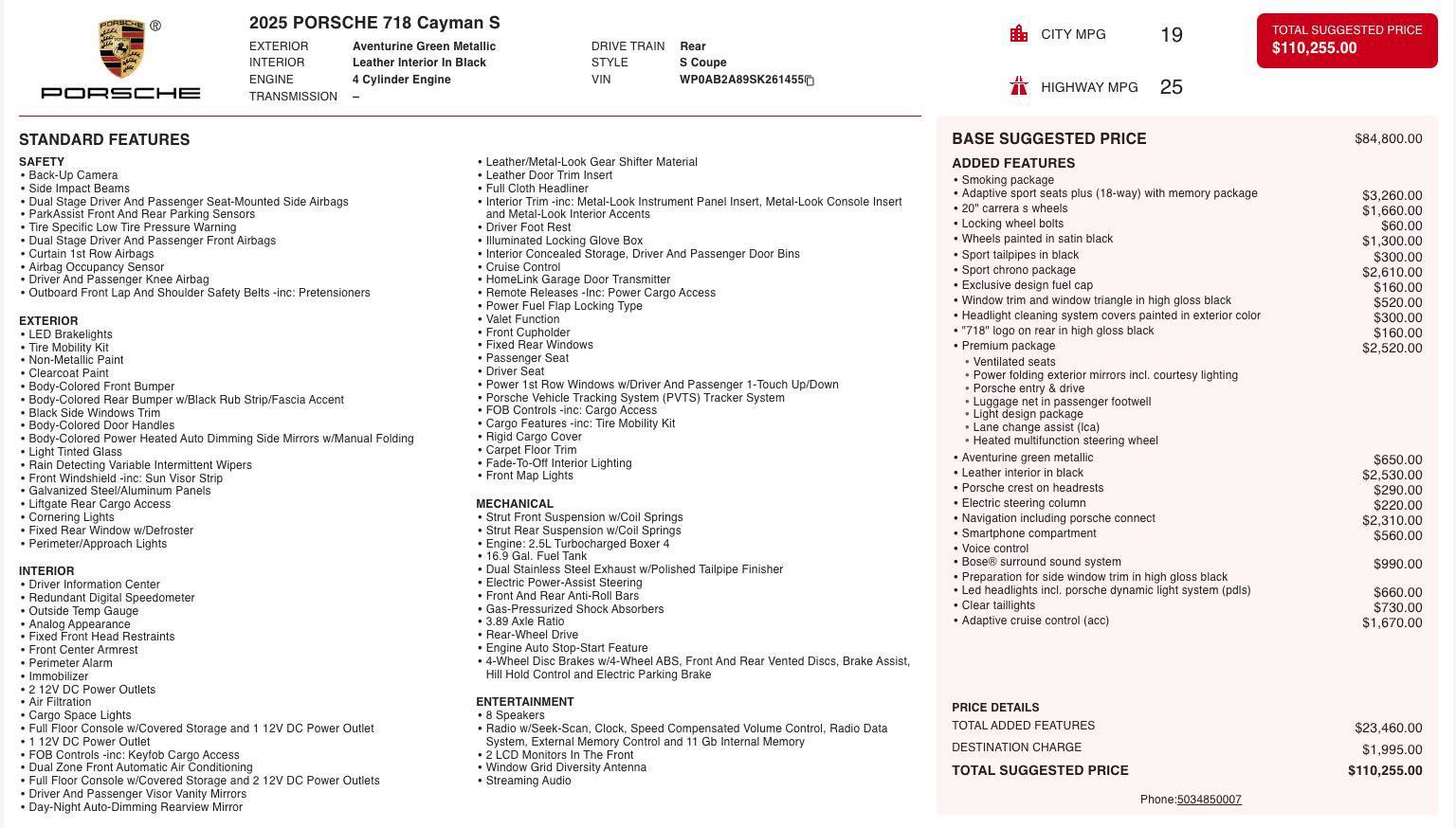 Used 2025 Porsche 718 Cayman S image 5
