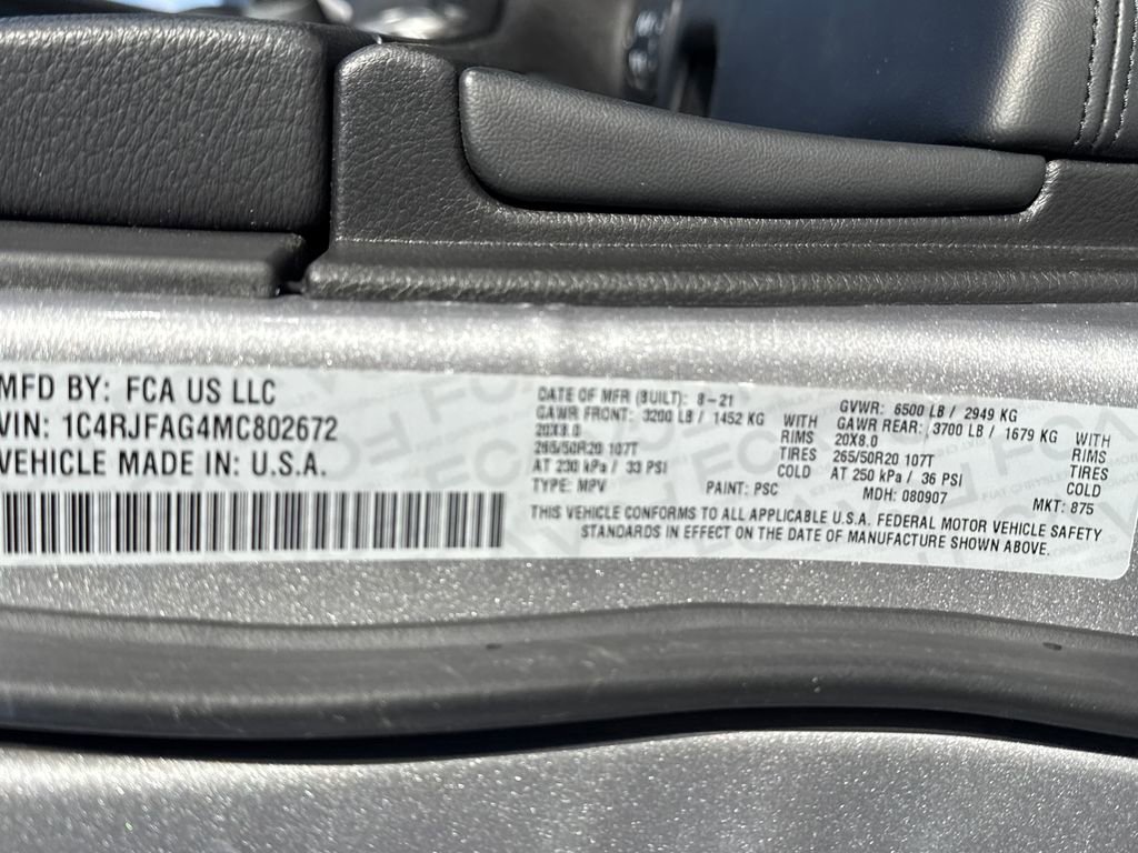 Certified 2021 Jeep Grand Cherokee Laredo X image 43