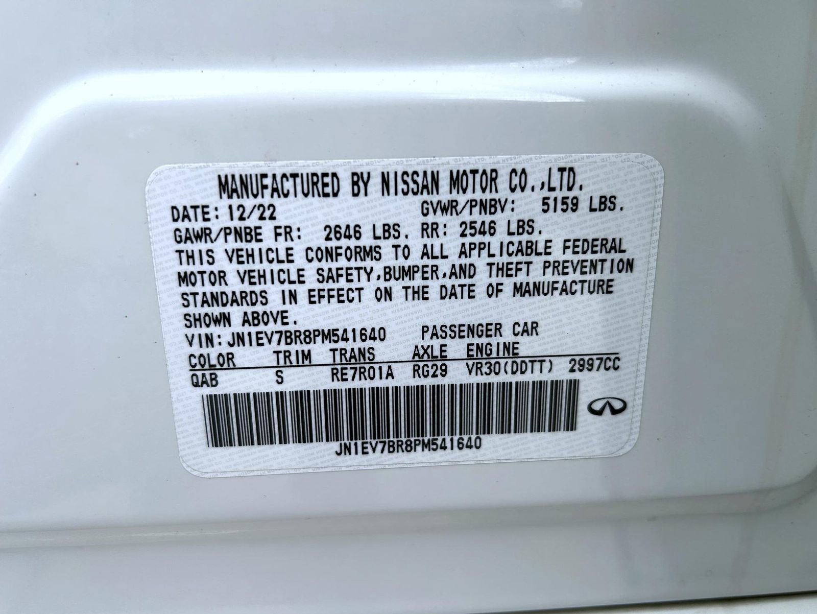 Certified 2023 INFINITI Q50 Luxe w/ Cargo Package image 25