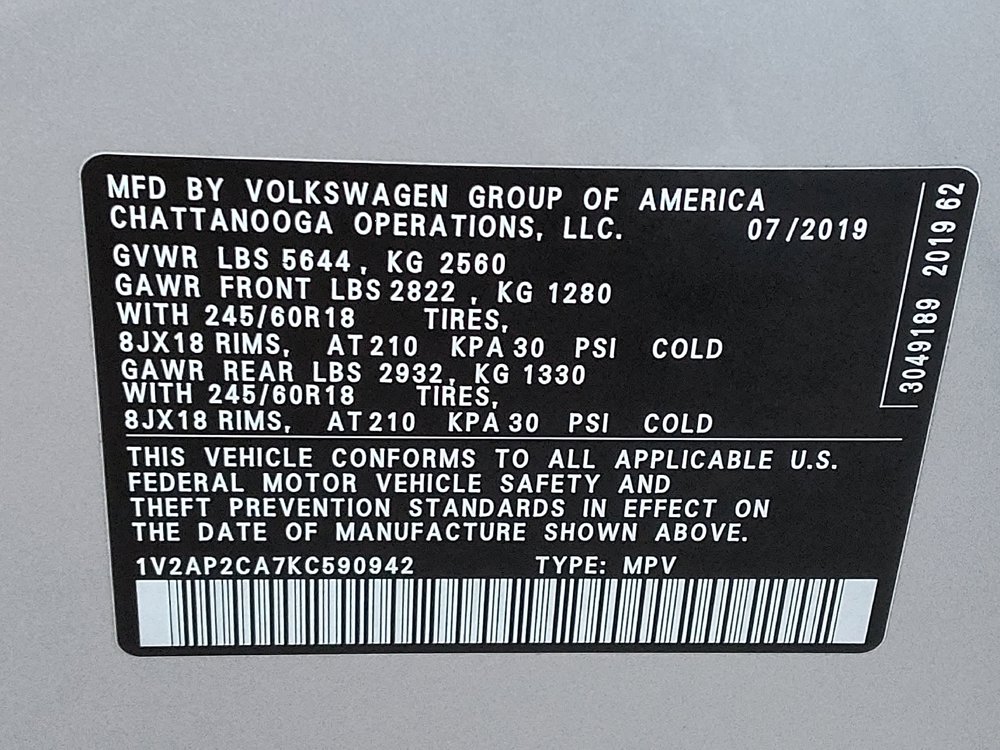 Used 2019 Volkswagen Atlas S FWD image 33