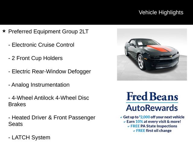 Used 2015 Chevrolet Camaro LT w/ RS Package RWD image 8
