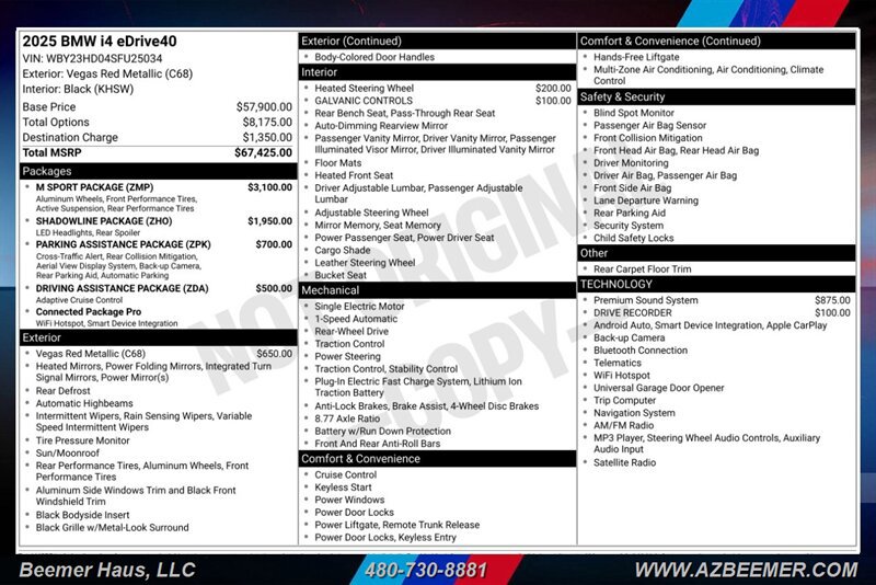 Used 2025 BMW i4 eDrive40 w/ M Sport Package RWD image 3
