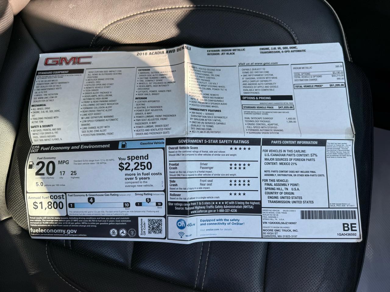 Used 2018 GMC Acadia Denali w/ Technology Package AWD/4WD image 70