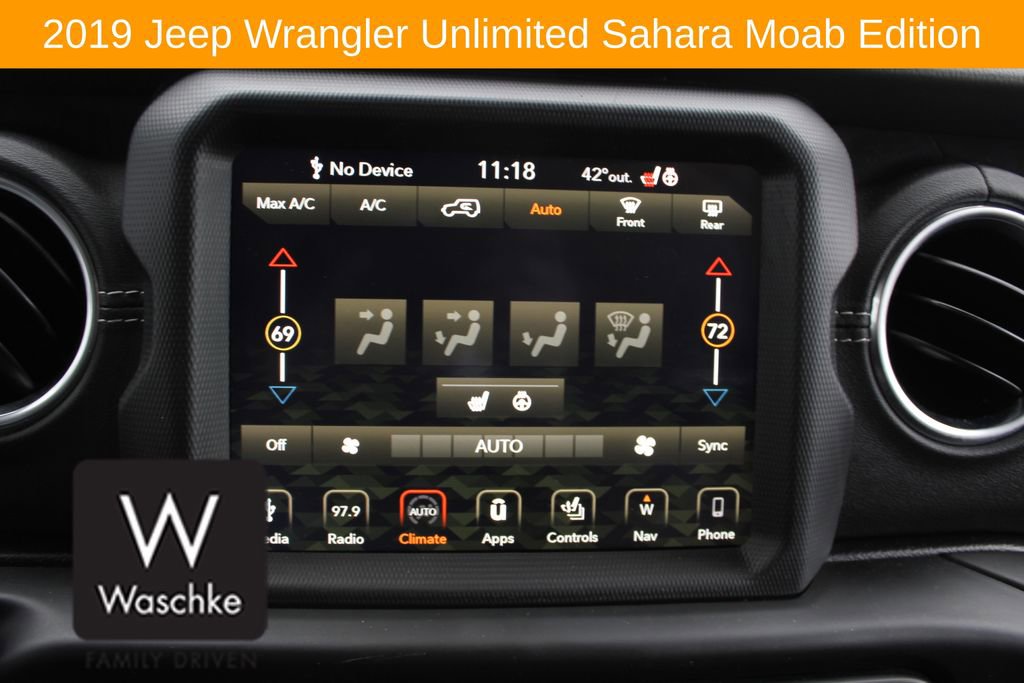 Used 2019 Jeep Wrangler Unlimited Sahara w/ Quick Order Package 24M Moab image 44