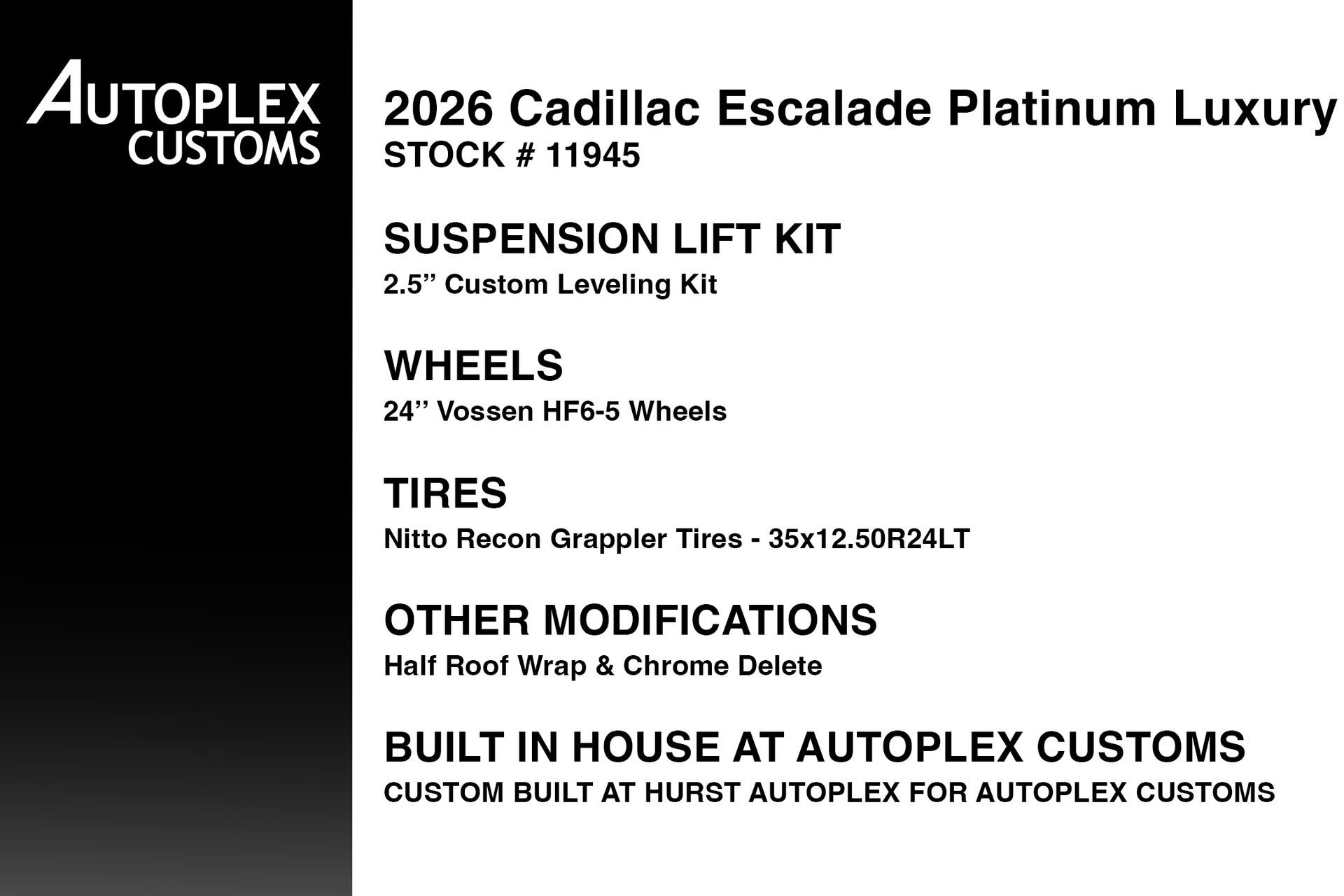 Used 2026 Cadillac Escalade Platinum Luxury w/ LPO, Floor Liner Package AWD/4WD image 2