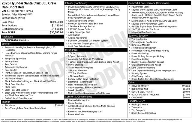 New 2026 Hyundai Santa Cruz SEL image 4