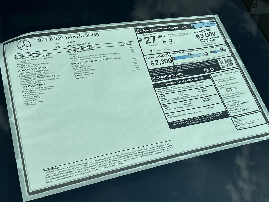 New 2026 Mercedes-Benz E 350 4MATIC Sedan image 38