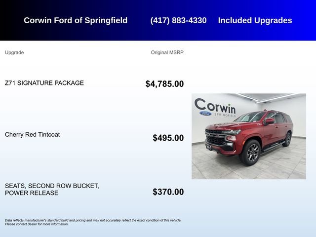 Used 2021 Chevrolet Tahoe Z71 w/ Z71 Signature Package AWD/4WD image 5