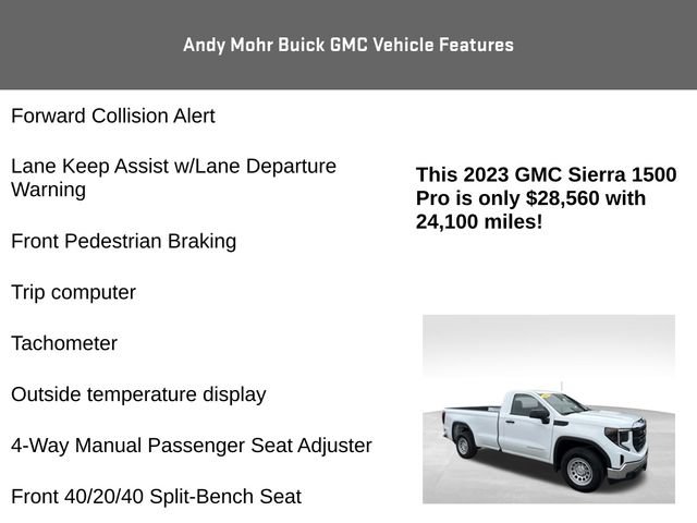 Used 2023 GMC Sierra 1500 Pro w/ Convenience Package RWD image 8