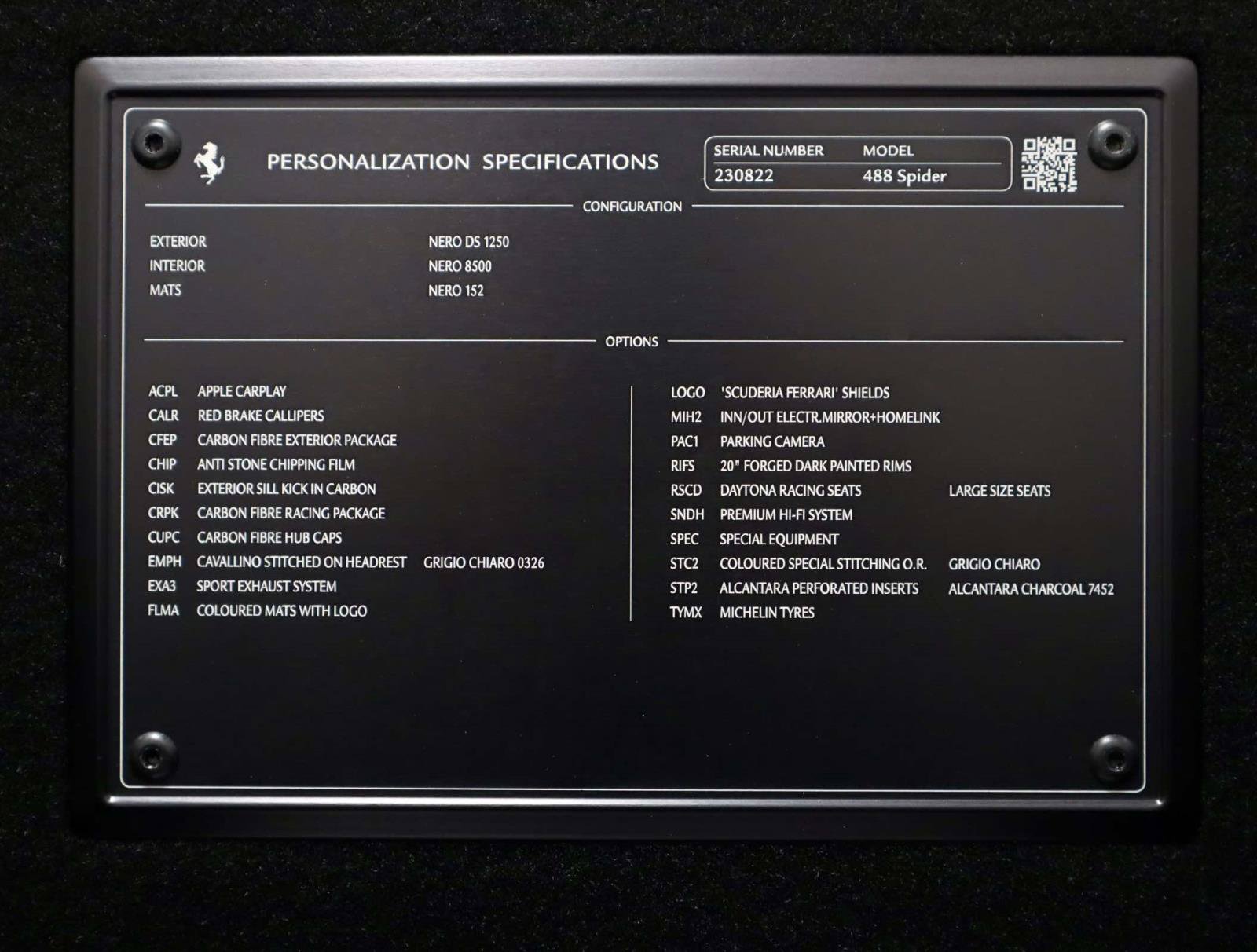 Certified 2018 Ferrari 488 Spider RWD image 13