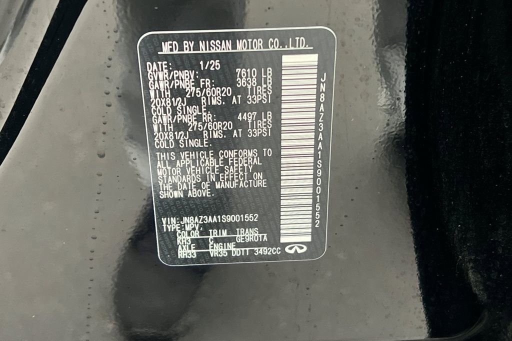 Used 2025 INFINITI QX80 Pure w/ Cargo Package image 30