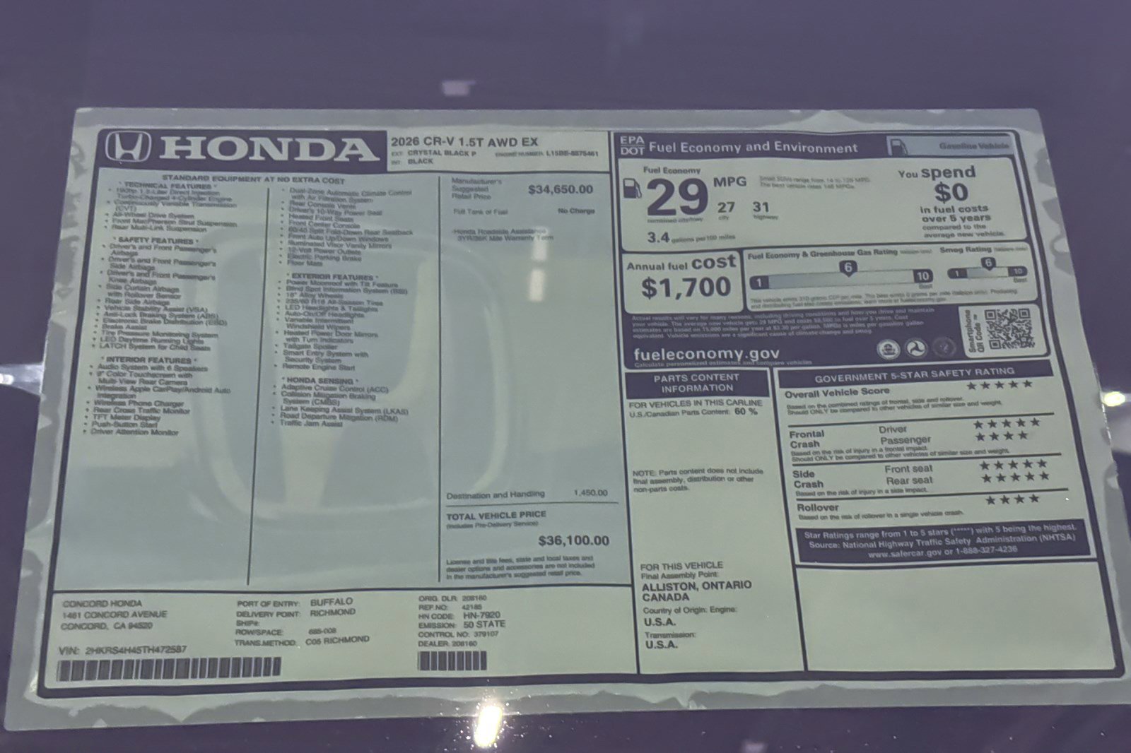 New 2026 Honda CR-V EX image 32