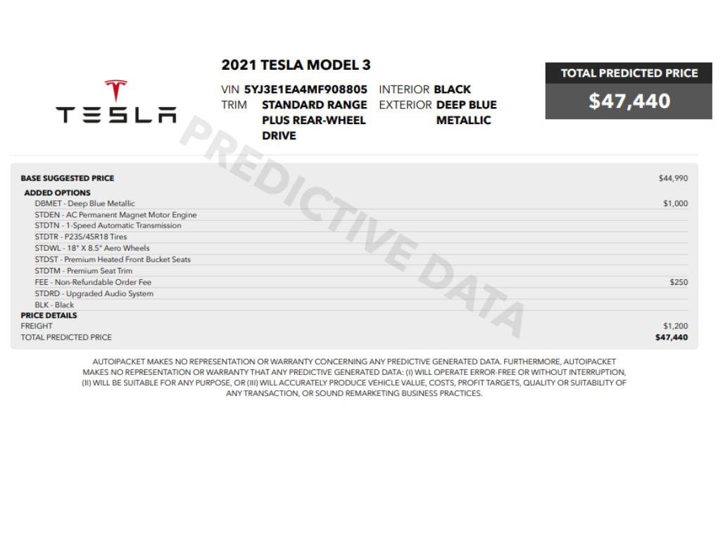 Used 2021 Tesla Model 3 Standard Range Plus image 2