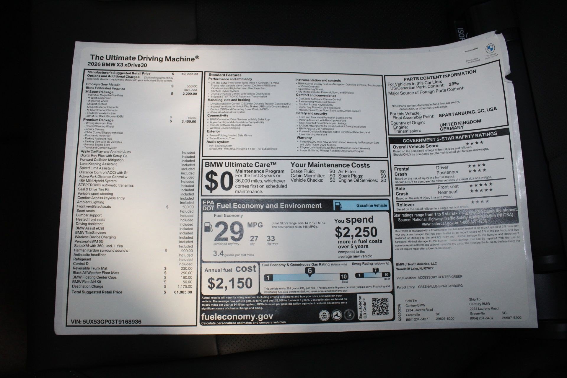 Used 2026 BMW X3 xDrive30i w/ Premium Package AWD/4WD image 24