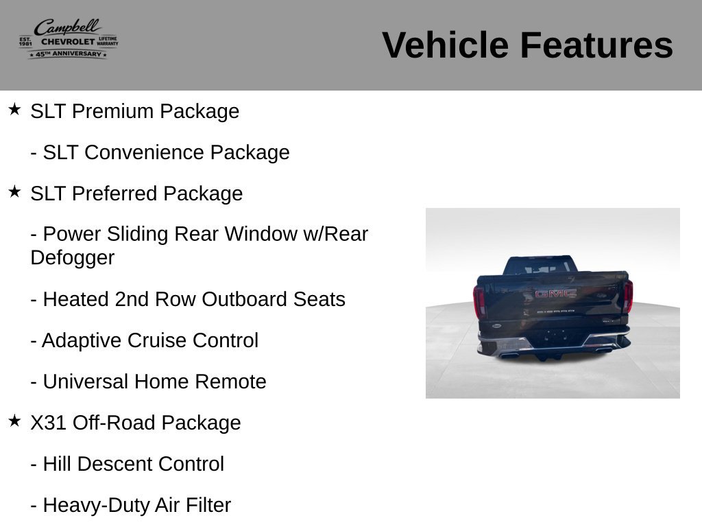 Used 2025 GMC Sierra 1500 SLT w/ SLT Premium Package AWD/4WD image 31