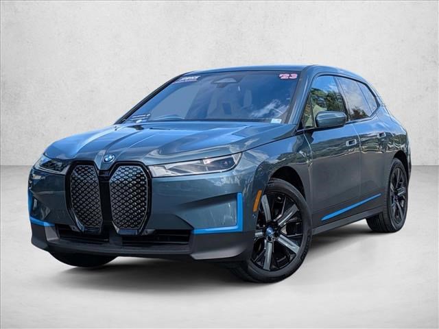 Certified 2023 BMW iX xDrive50 w/ BMW I Signature Blue Package image 1