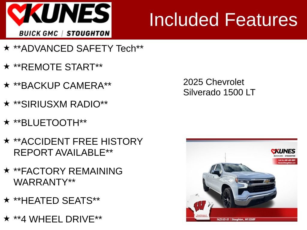 Used 2025 Chevrolet Silverado 1500 LT w/ Work Truck Package AWD/4WD image 2