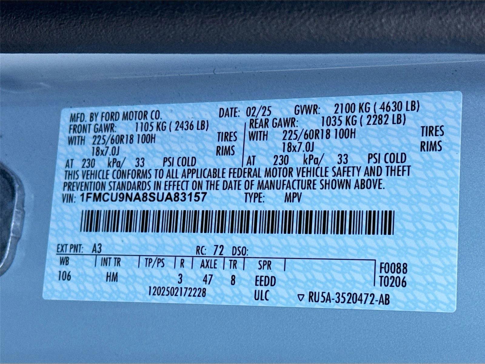 Used 2025 Ford Escape ST-Line Select image 30