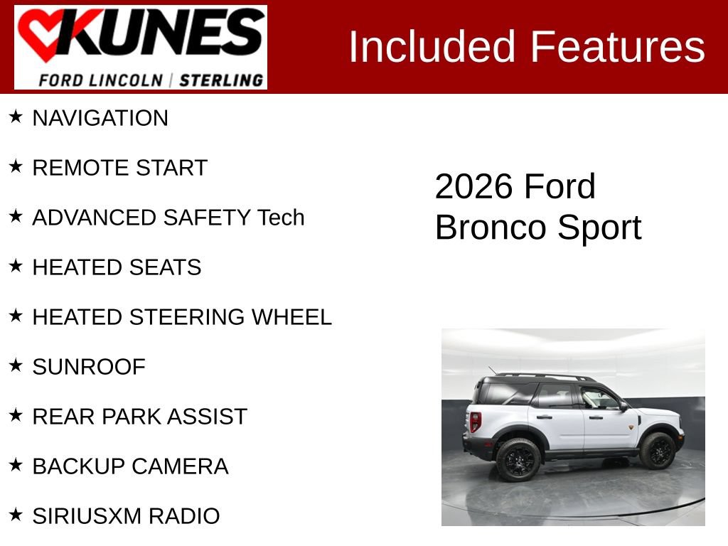 New 2026 Ford Bronco Sport Badlands w/ Badlands Tech Package AWD/4WD image 3
