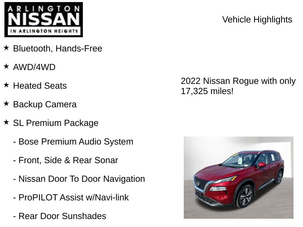 Used 2022 Nissan Rogue SL w/ SL Premium Package image 8
