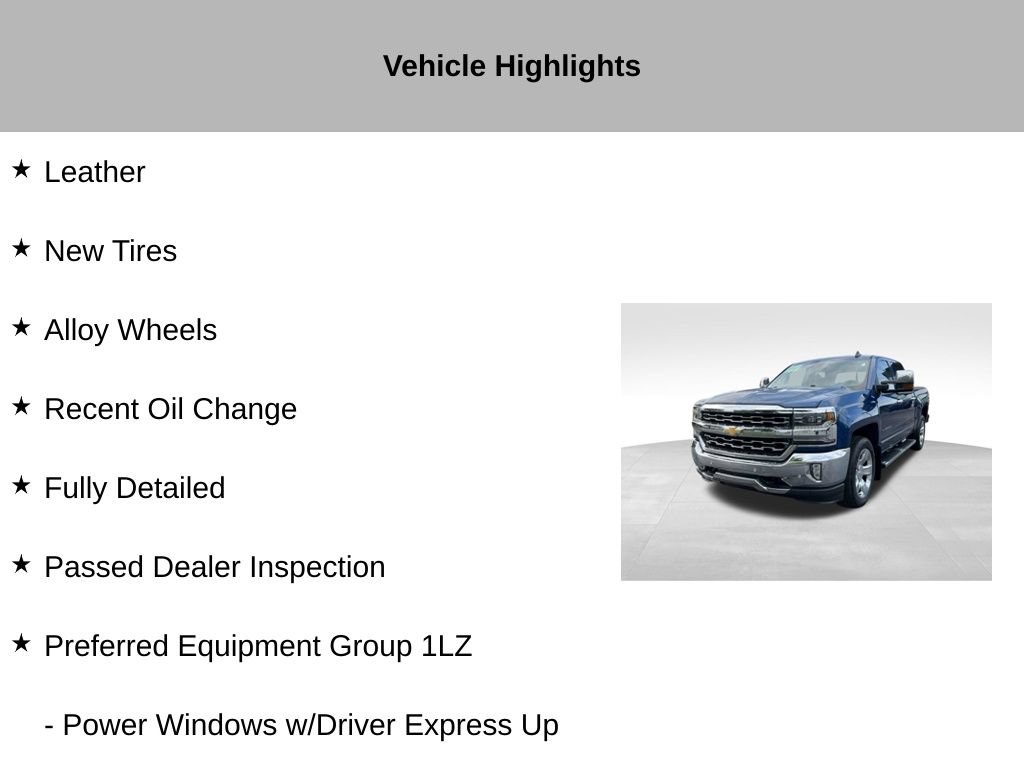 Used 2017 Chevrolet Silverado 1500 LTZ w/ LTZ Plus Package AWD/4WD image 9