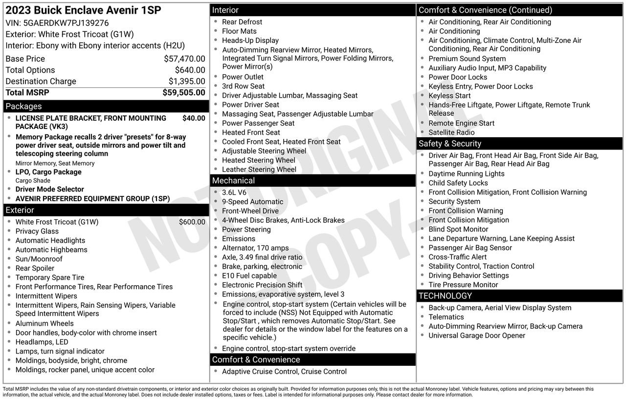 Used 2023 Buick Enclave Avenir image 32