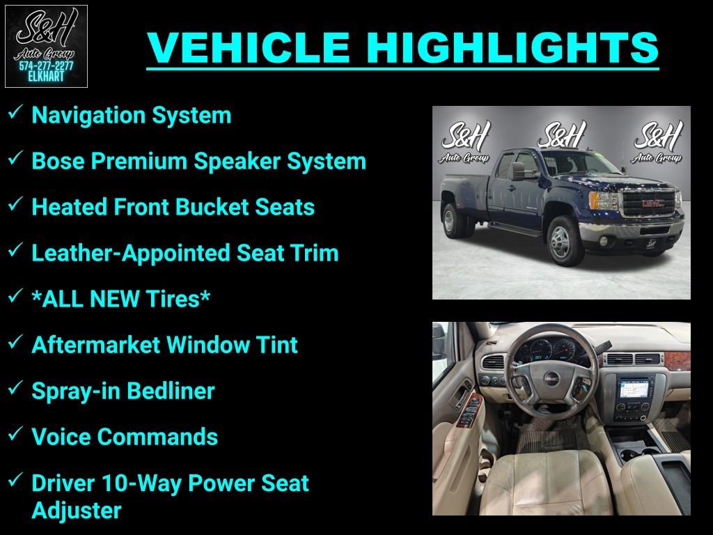 Used 2011 GMC Sierra 3500 SLT w/ SLT Convenience Package AWD/4WD image 3