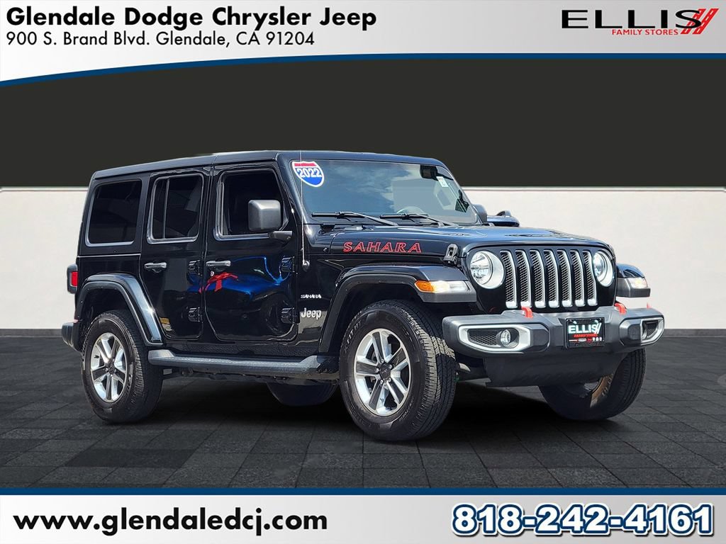 Used 2022 Jeep Wrangler Unlimited Sahara w/ Cold Weather Group AWD/4WD image 1