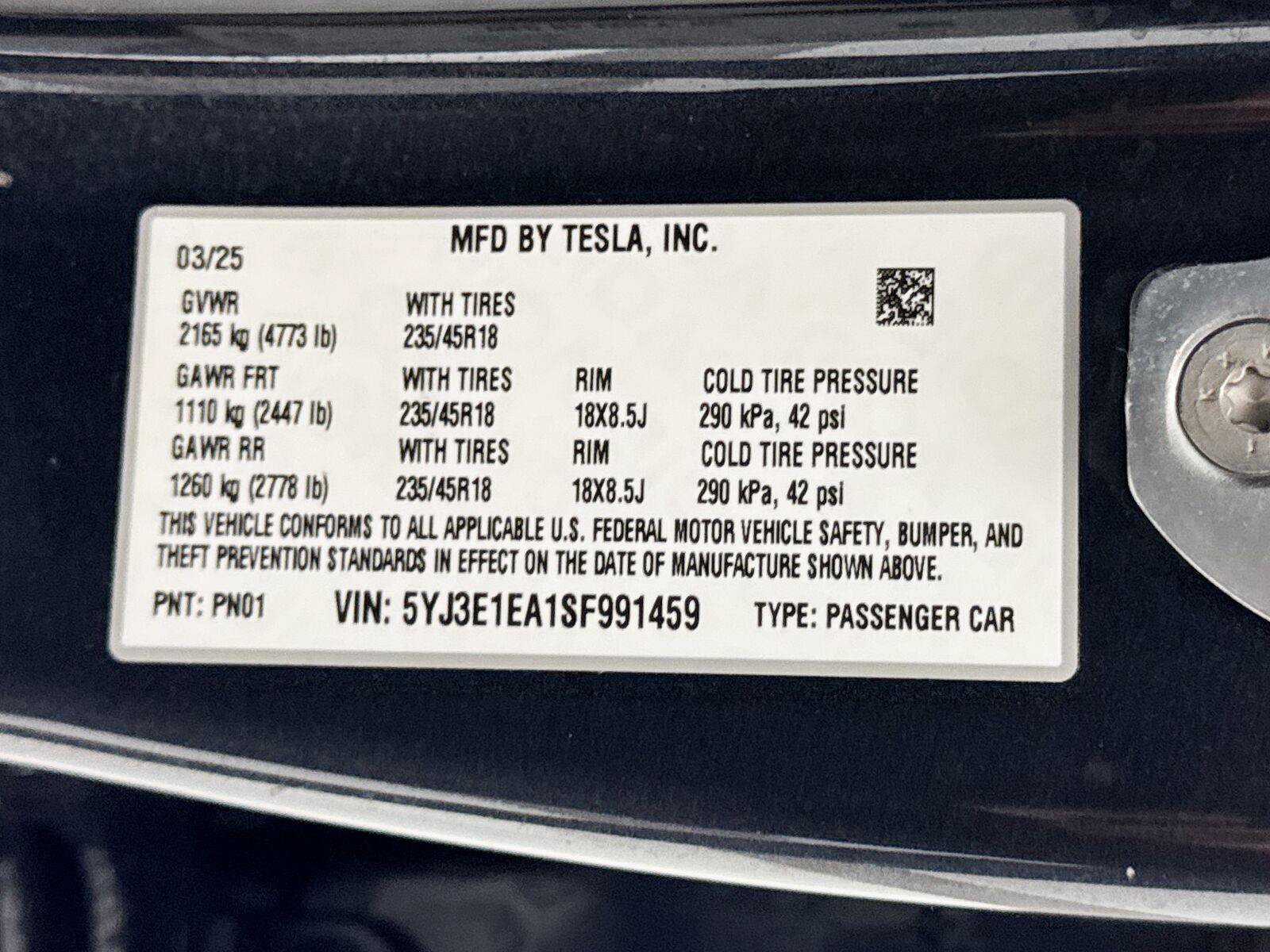Used 2025 Tesla Model 3 Long Range RWD image 40