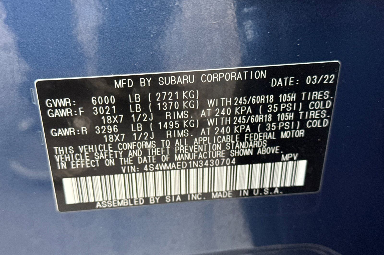 Used 2022 Subaru Ascent Premium w/ Convenience Package AWD/4WD image 35