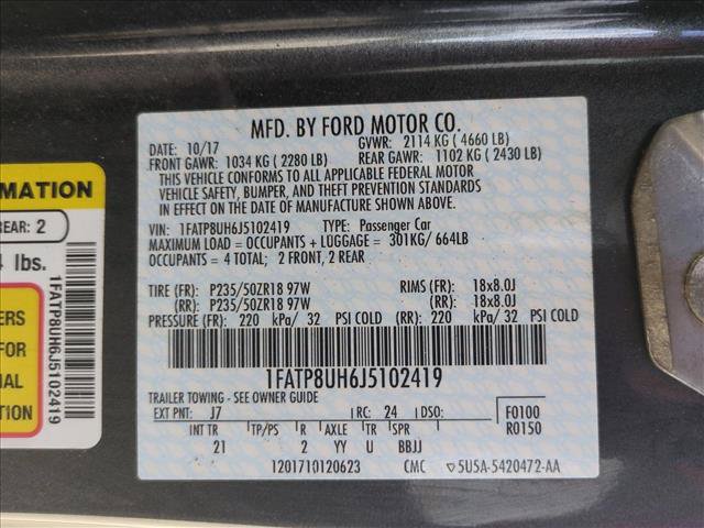 Used 2018 Ford Mustang Convertible w/ Equipment Group 101A RWD image 13