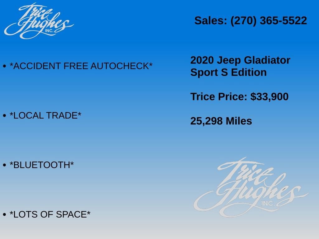 Used 2020 Jeep Gladiator Sport w/ Quick Order Package 24S AWD/4WD image 7