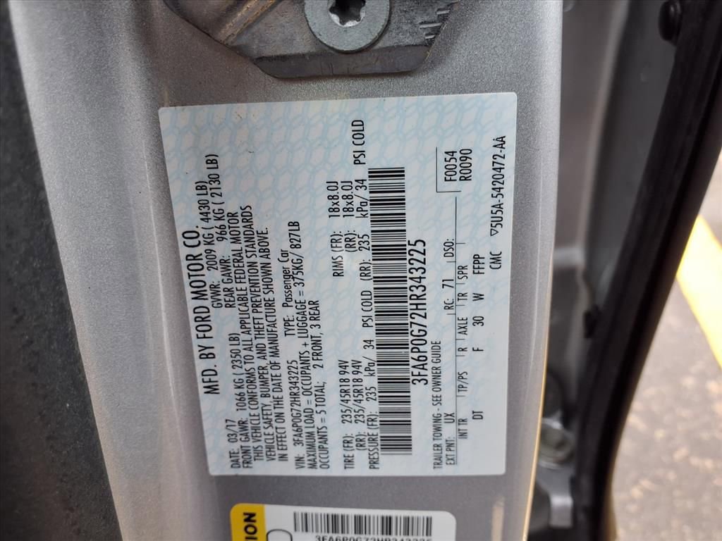 Used 2017 Ford Fusion S w/ Equipment Group 101A FWD image 30