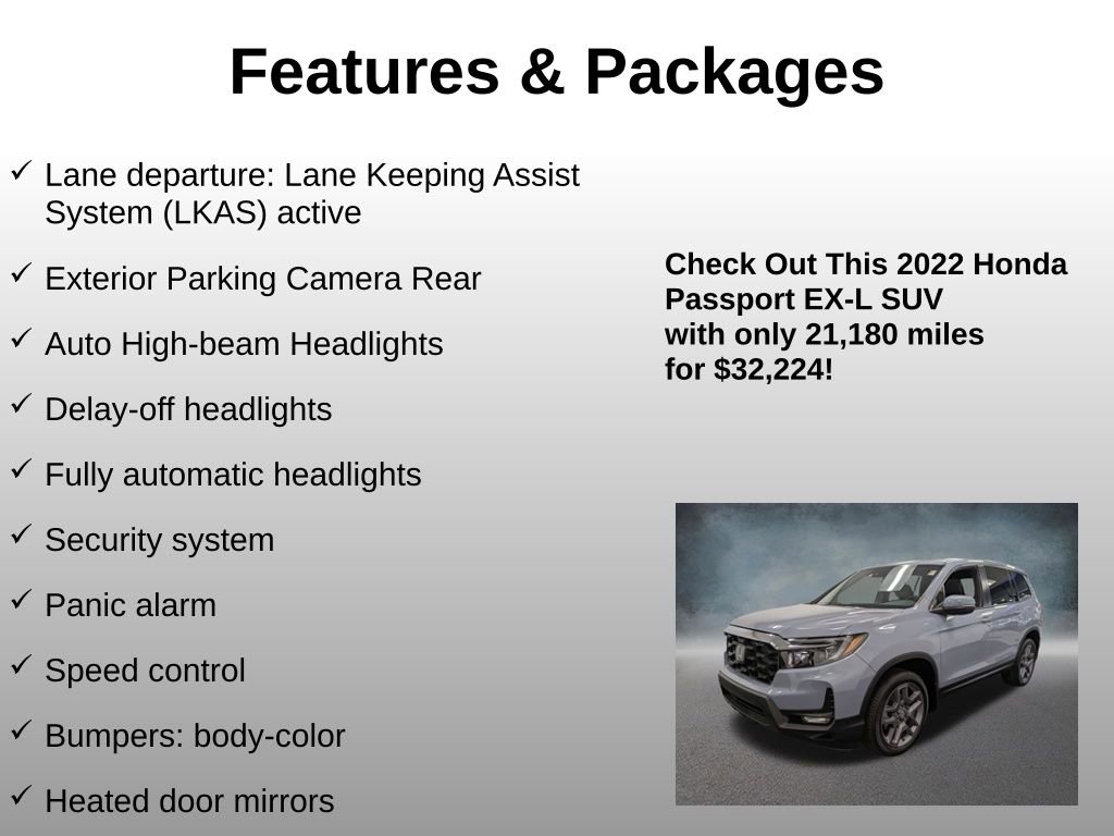 Certified 2022 Honda Passport EX-L image 24