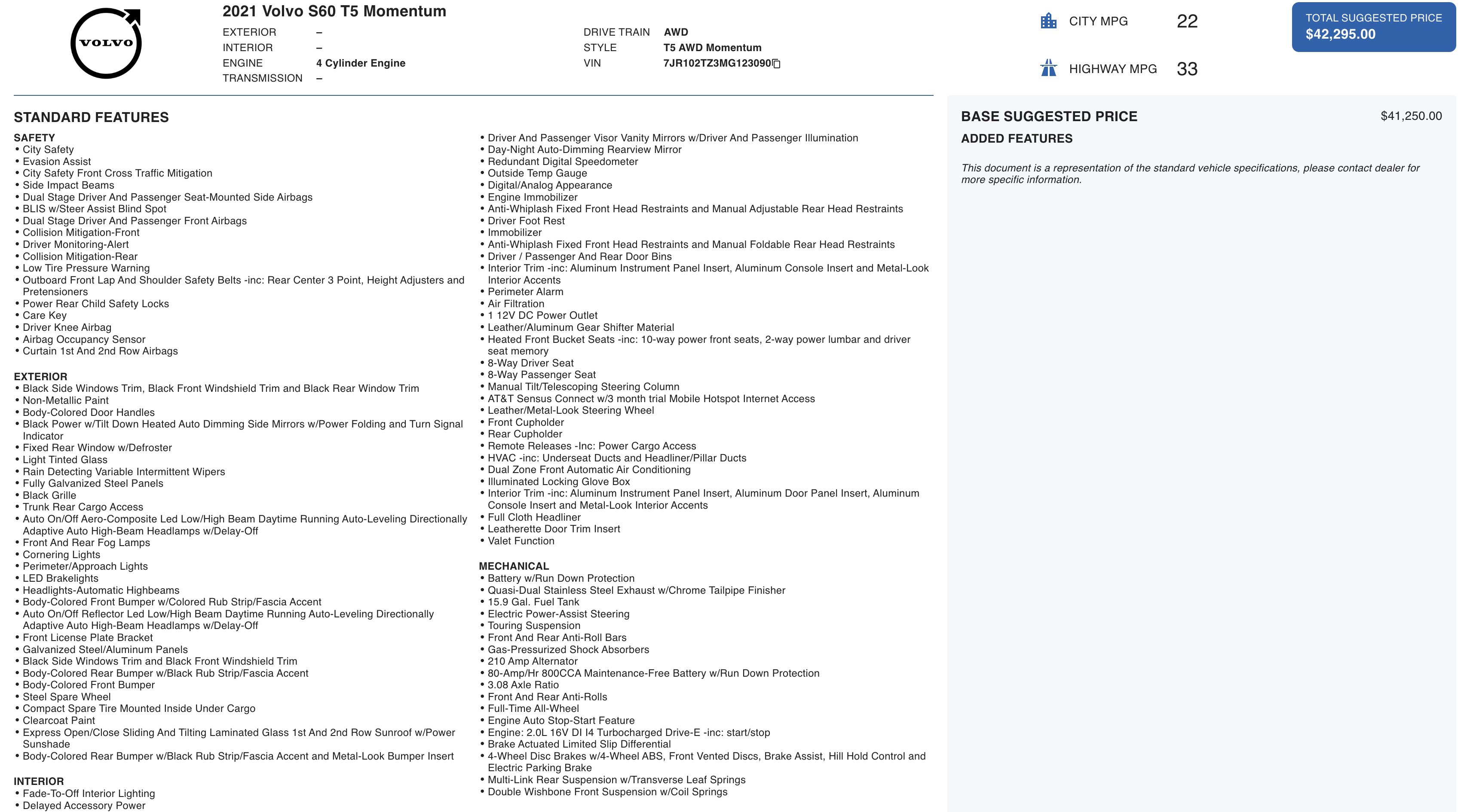 Used 2021 Volvo S60 T5 Momentum image 6