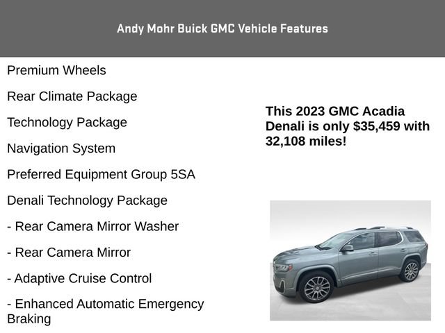 Used 2023 GMC Acadia Denali w/ Denali Ultimate Package AWD/4WD image 12