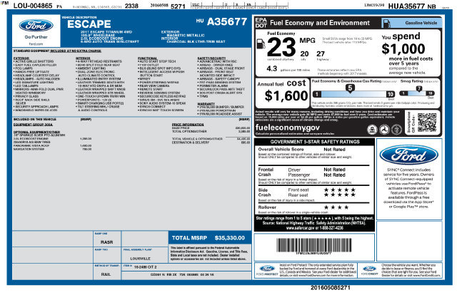 Used 2017 Ford Escape Titanium AWD/4WD image 9