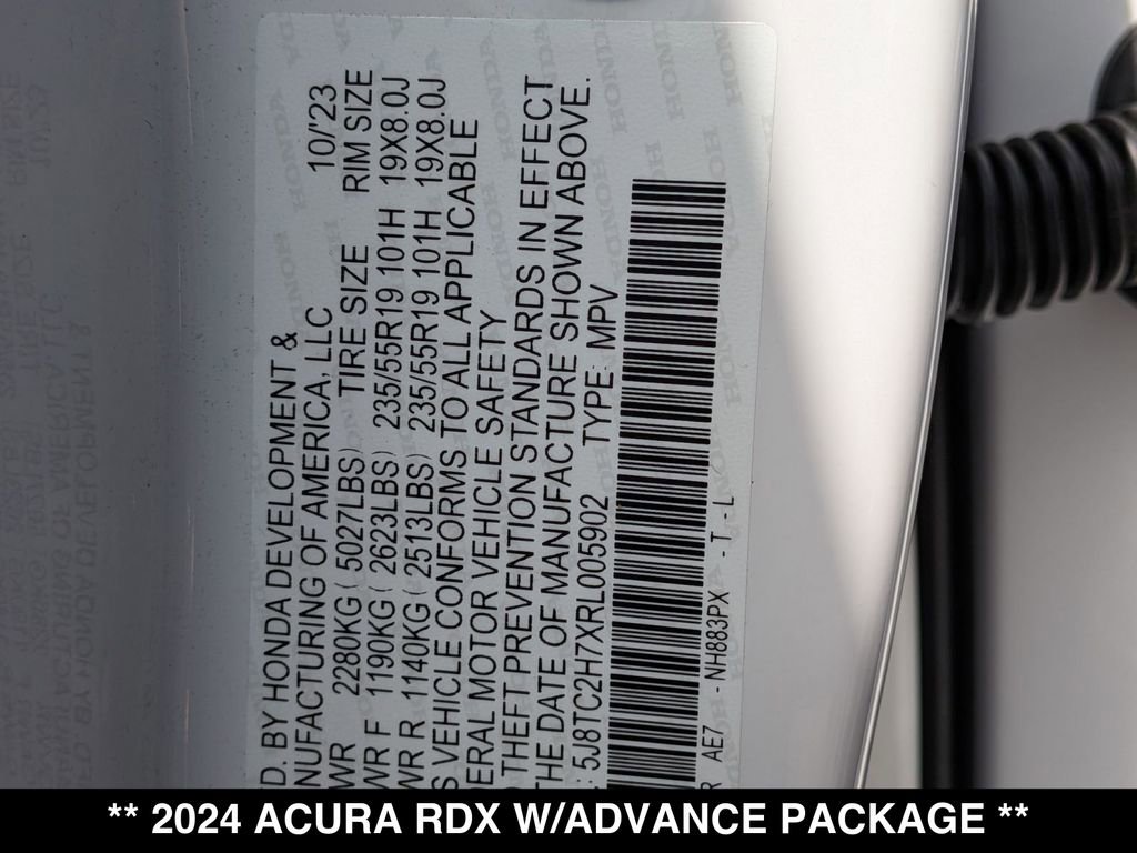 Used 2024 Acura RDX SH-AWD w/ Advance Package image 30