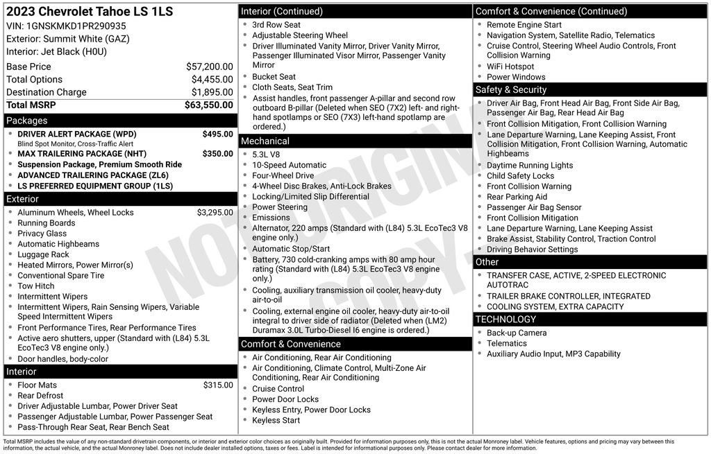 Used 2023 Chevrolet Tahoe LS w/ Driver Alert Package AWD/4WD image 7