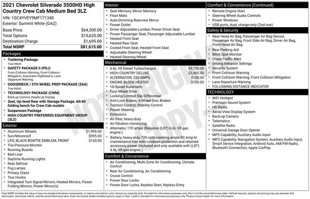 Used 2021 Chevrolet Silverado 3500 High Country AWD/4WD image 45