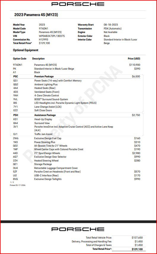 Certified 2023 Porsche Panamera 4S image 9