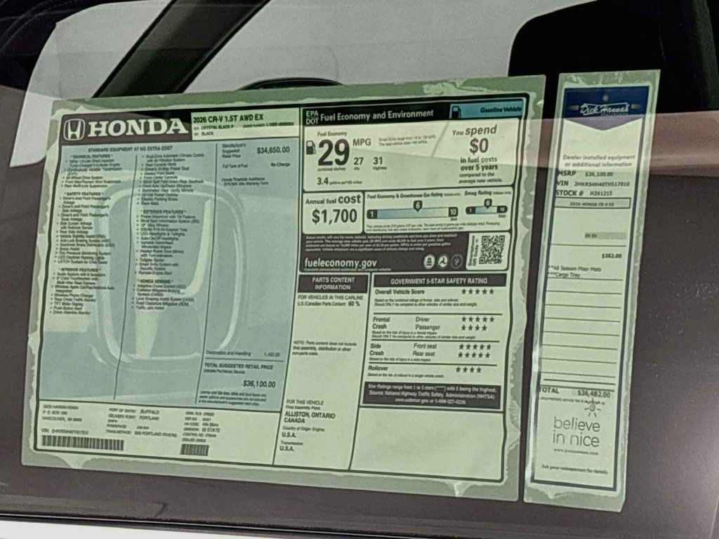 New 2026 Honda CR-V EX image 24
