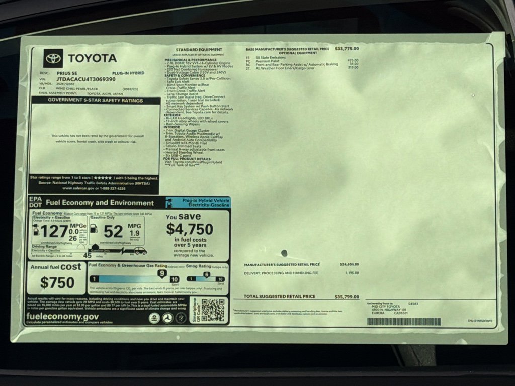 Used 2020 Toyota Prius LE image 26