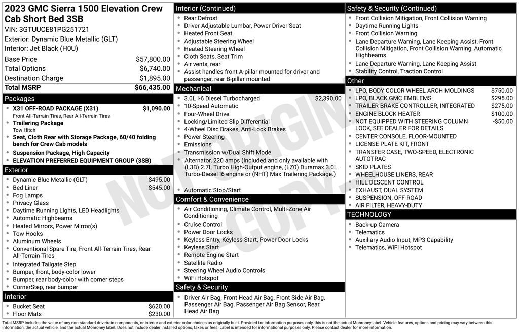 Certified 2023 GMC Sierra 1500 Elevation w/ X31 Off-Road Package AWD/4WD image 2