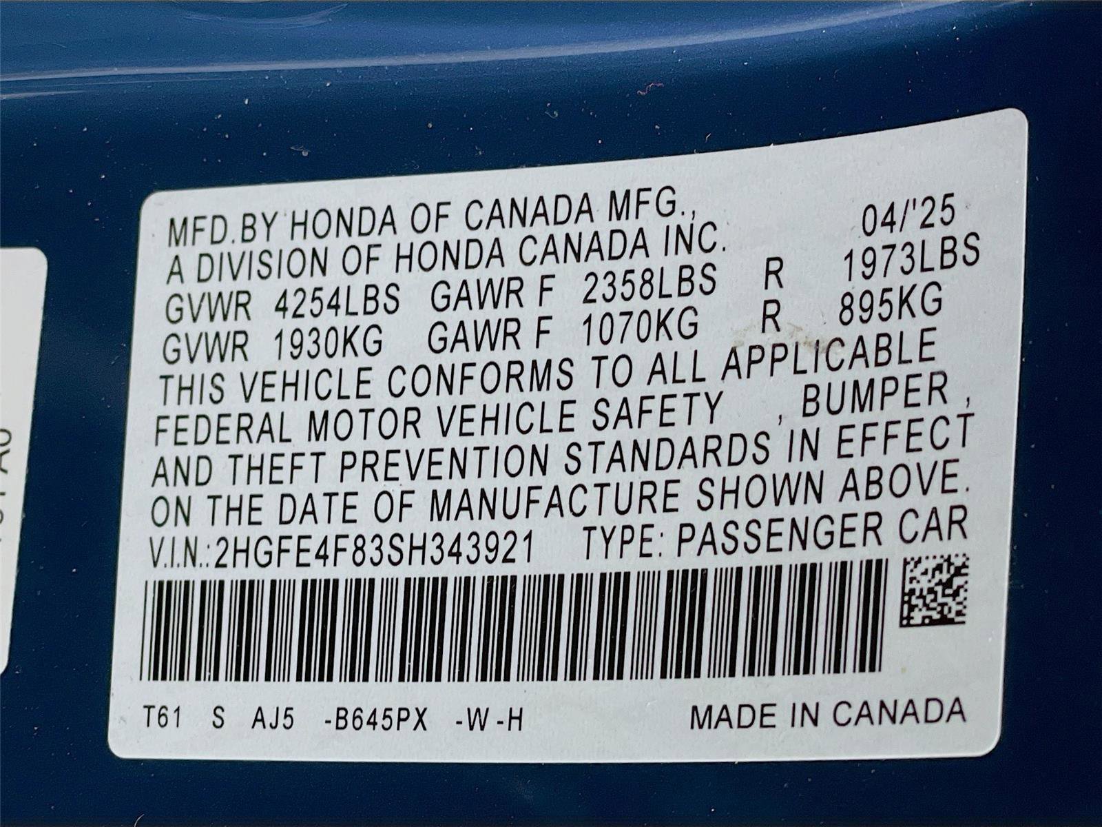 Used 2025 Honda Civic Sport Touring image 37