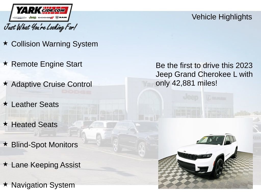 Certified 2023 Jeep Grand Cherokee L Limited w/ Black Appearance Package AWD/4WD image 12