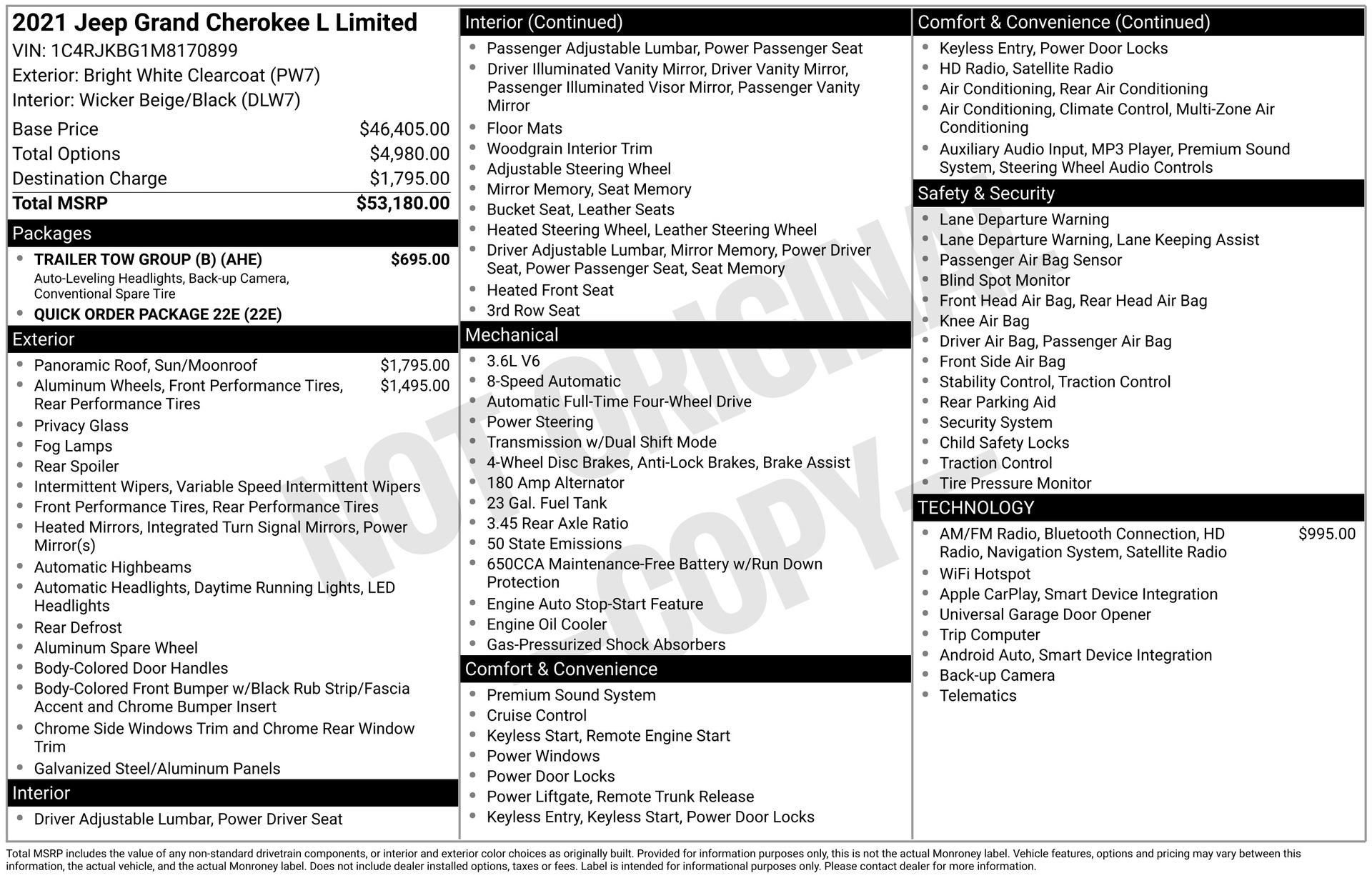 Used 2021 Jeep Grand Cherokee L Limited w/ Trailer Tow Group (B) image 41