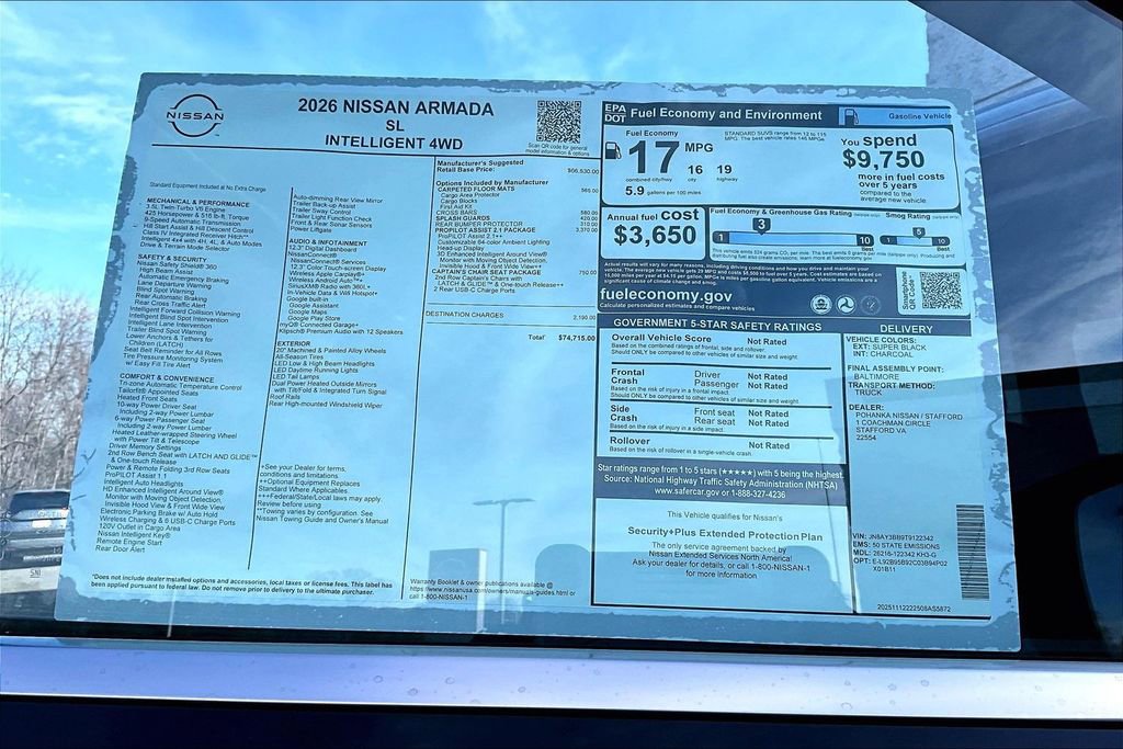 New 2026 Nissan Armada SL w/ Captain's Chari Seat Package image 14