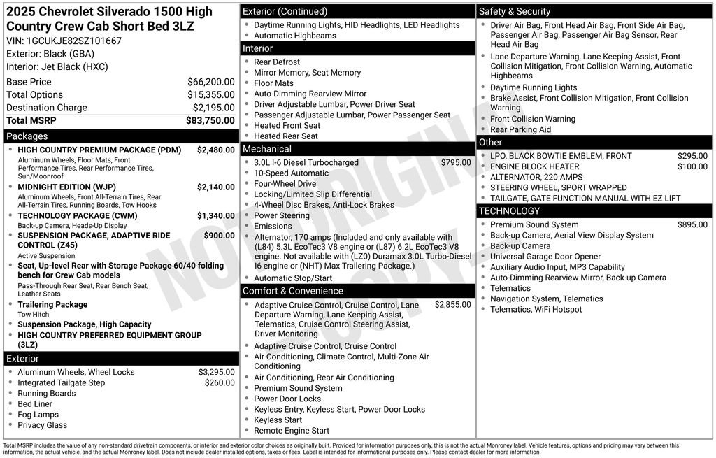 Used 2025 Chevrolet Silverado 1500 High Country w/ High Country Premium Package AWD/4WD image 10