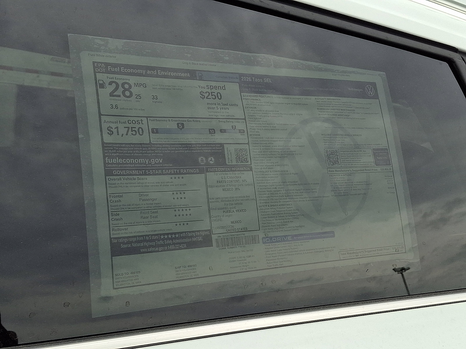 New 2026 Volkswagen Taos SEL AWD/4WD image 19